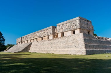 Uxmal - Antik Maya şehir kalıntıları. Yucatan, Meksika