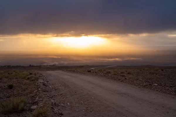 Atacama Çölü Nde Yol Şili — Stok fotoğraf