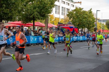 Berlin, Almanya - 25 Eylül 2022: Berlin, Almanya 'da yıllık maraton