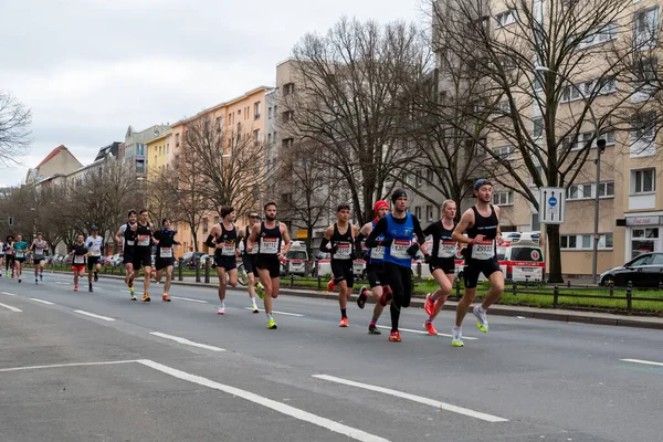 Berlino Germania Aprile 2023 Mezza Maratona Berlino Gli Atleti Corrono — Foto Stock