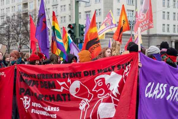 stock image Berlin, Germany - March 8, 2023: International Women's Day march in Berlin