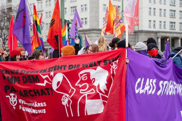Βερολίνο Γερμανία Μαρτίου 2023 Πορεία Για Την Παγκόσμια Ημέρα Της — Φωτογραφία Αρχείου