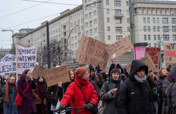 stock image Berlin, Germany - March 8, 2023: International Women's Day march in Berlin