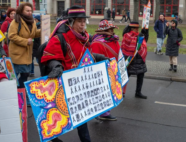 Berlín Alemania Marzo 2023 Marcha Del Día Internacional Mujer Berlín — Foto de Stock