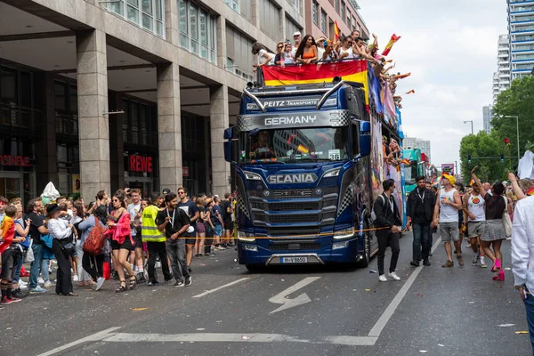 stock image Berlin, Germany - July 23, 2022 - Christopher Street Day (CSD) in Berlin. Annual European LGBTQ celebration.