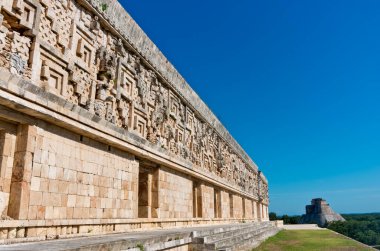 Uxmal - Antik Maya şehir kalıntıları. Yucatan, Meksika
