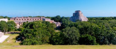 Uxmal - Antik Maya şehir kalıntıları. Yucatan, Meksika