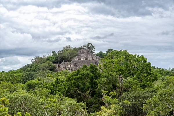 Calakmul Sítio Arqueológico Maia Estado Campeche México — Fotografia de Stock