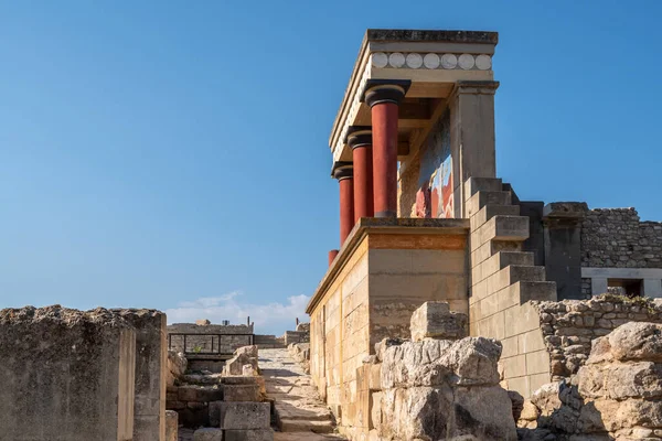 Antiguas Ruinas Del Famoso Palacio Knossos Isla Creta Grecia — Foto de Stock