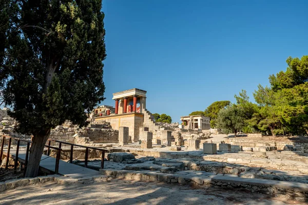 Kuuluisan Knossos Palatsin Muinaiset Rauniot Kreetalla Kreikassa — kuvapankkivalokuva