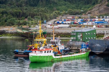 Puerto Montt, Şili - 25 Ocak 2020 Puerto Montt Limanı, Şili