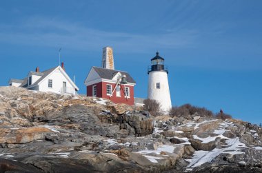 Pemaquid Point Deniz Feneri ve Bekçiler Evi, Maine, ABD