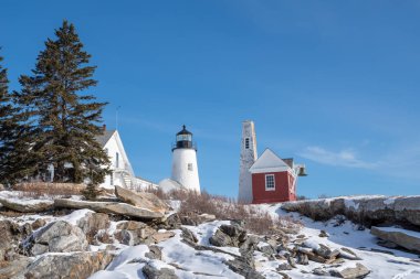Pemaquid Point Deniz Feneri ve Bekçiler Evi, Maine, ABD