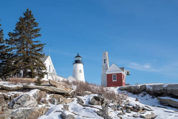 Pemaquid Point Deniz Feneri ve Bekçiler Evi, Maine, ABD
