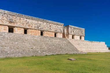 Uxmal - Antik Maya şehir kalıntıları. Yucatan, Meksika