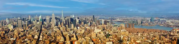 stock image Aerial panoramic view of Manhattan Skyline , New York City , USA