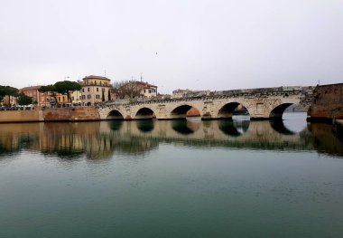 Ponte Sant Angelo, Tiber Nehri, Roma, İtalya.