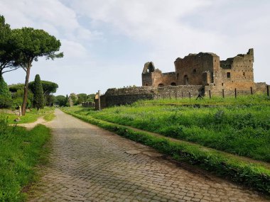Roma, İtalya yakınlarındaki antik Appian Yolu