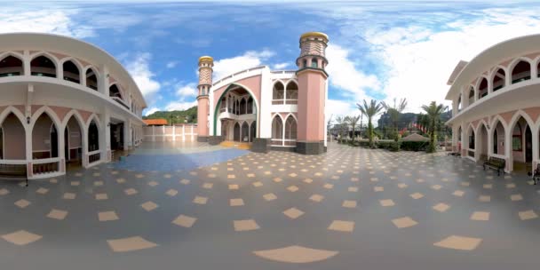 360 Von Außen Des Inneren Platzes Der Moschee Mit Dem — Stockvideo