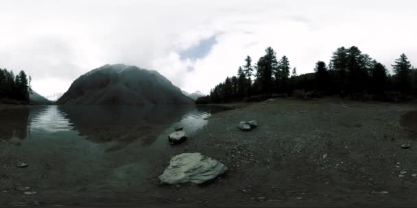 360 Time Lapse Ορεινή Λίμνη Κατά Χειμερινή Περίοδο Άγρια Σιβηρική — Αρχείο Βίντεο