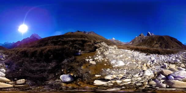 Dingboche Och Pheriche Byn Nepal Grundläggande Punkt För Everest Baslägret — Stockvideo