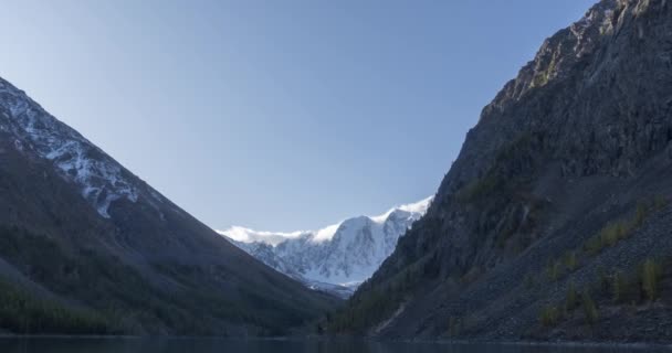 Uhd Montanha Lago Timelapse Verão Outono Natureza Selvagem Monte Vale — Vídeo de Stock
