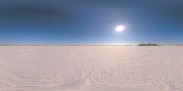 360 Drón Antenna Kilátás Hideg Téli Táj Sarkvidéki Területen Fák — Stock videók