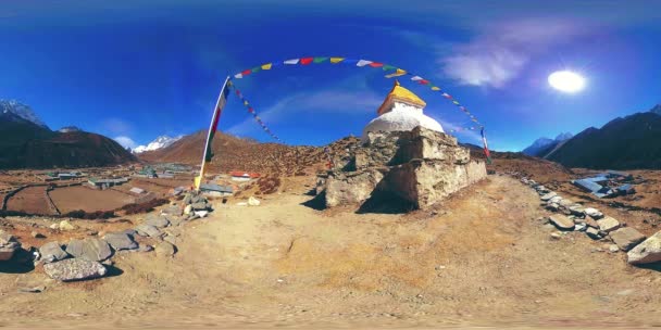 Dingboche Wioski Pheriche Nepalu Podstawowy Punkt Najstarszego Toru Bazowego Ebc — Wideo stockowe