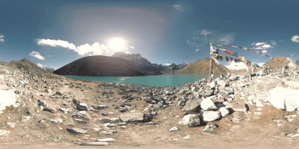 360 Gokyo Hegyi Téli Szezonban Vad Himalája Magaslati Természet Hegyi — Stock videók