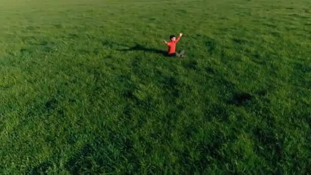 Uhd Vedere Aeriană Zbor Radial Altitudine Joasă Deasupra Sportului Yoga — Videoclip de stoc