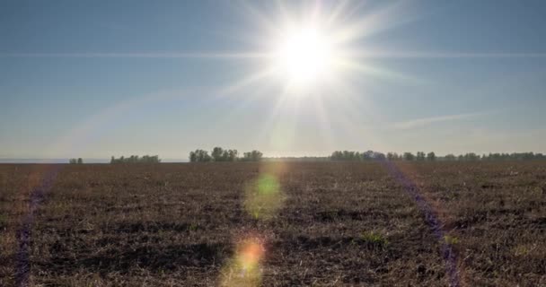 Uhd Плоский Пагорб Луговий Часовий Пояс Літній Час Заходу Сонця — стокове відео