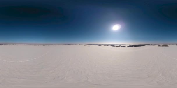 360 Drone Εναέρια Άποψη Του Κρύου Χειμερινού Τοπίου Αρκτικό Πεδίο — Αρχείο Βίντεο
