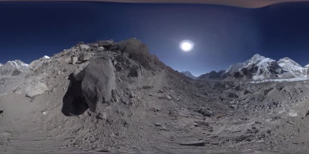 Vista Panorámica 360 Del Campamento Base Del Everest Monte Everest — Vídeos de Stock