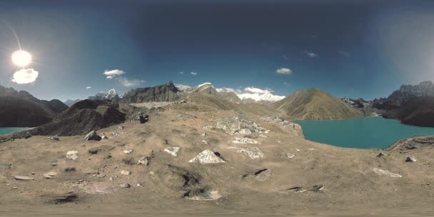 360 Gokyo Hegyi Téli Szezonban Vad Himalája Magaslati Természet Hegyi — Stock videók