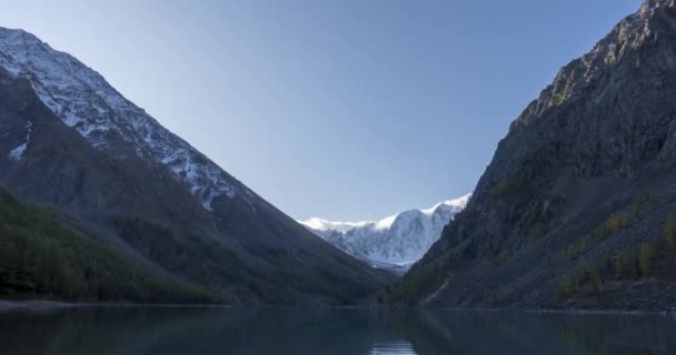 Uhd Lago Montaña Timelapse Verano Otoño Naturaleza Salvaje Valle Montañoso — Vídeo de stock