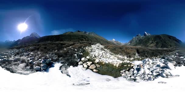 Nepal Deki Dingboche Pheriche Köyünün Everest Ana Kamp Alanının Temel — Stok video