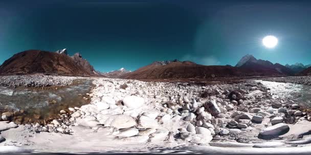 Aldeia Dingboche Pheriche Nepal Ponto Básico Pista Acampamento Base Everest — Vídeo de Stock