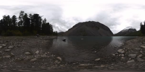 360 Lac Montagne Été Automne Nature Sauvage Vallée Montagne Rurale — Video