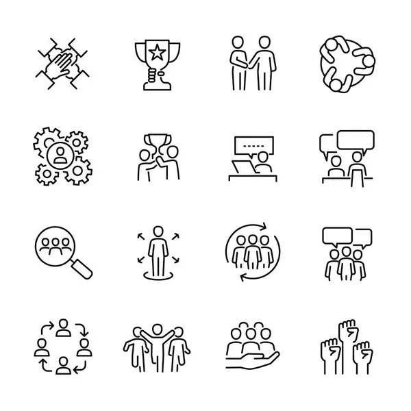 Business Team Work Worker Collaboration Icons Vector Illustration Stock Vector