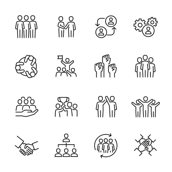 Business Team Work Worker Collaboration Icons Vector Illustration Stock Illustration
