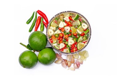 chilli and garlic in fish sauce.thai call Nam pla prik