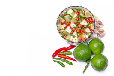 chilli and garlic in fish sauce.thai call Nam pla prik