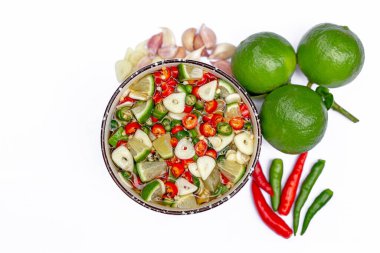 chilli and garlic in fish sauce.thai call Nam pla prik