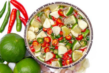 chilli and garlic in fish sauce.thai call Nam pla prik