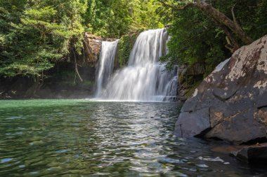 Beautiful waterfall, Klong Chao waterfall, Koh Kood, Trat, Thailand