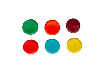 abstract shape made from plasticine on white background