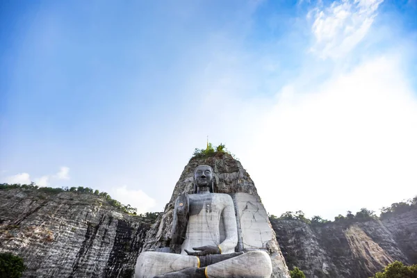 Giant Stone Buddha Statue Wat Khao Tham Thiam Suphanburi Province — Stock Photo, Image