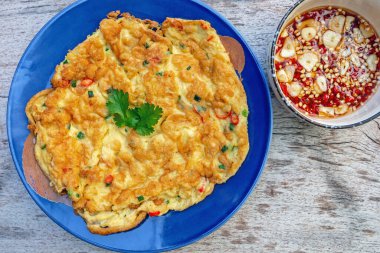 Thai omelets with fish sauce