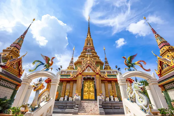 stock image Chulamanee Temple at Amphawa District, Samut Songkhram