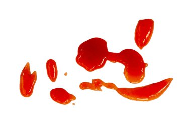 Yere dökülen domates sosu